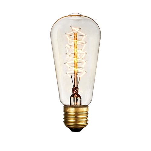 E27 40W Retro Edison Light Bulb Filament Vintage Ampoule Incandescent Bulb, AC 220V(ST64 Spirai) - Retro Lights by PMC Jewellery | Online Shopping South Africa | PMC Jewellery