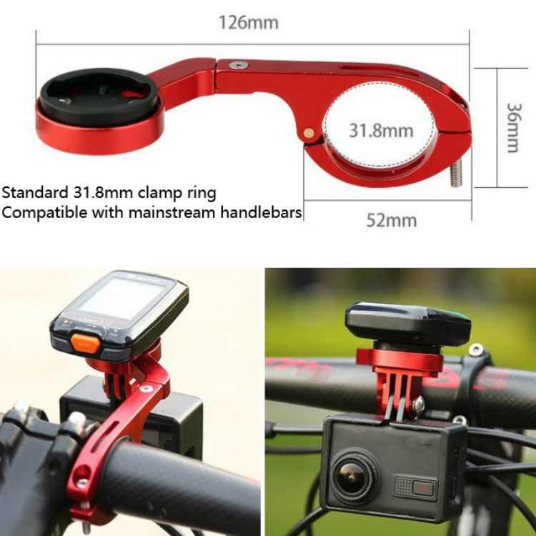 Bicycle Mountain Bike Aluminum Alloy Code Table Stand Universal Code Table Extension Flashlight Bracket(Black) - Holders by PMC Jewellery | Online Shopping South Africa | PMC Jewellery