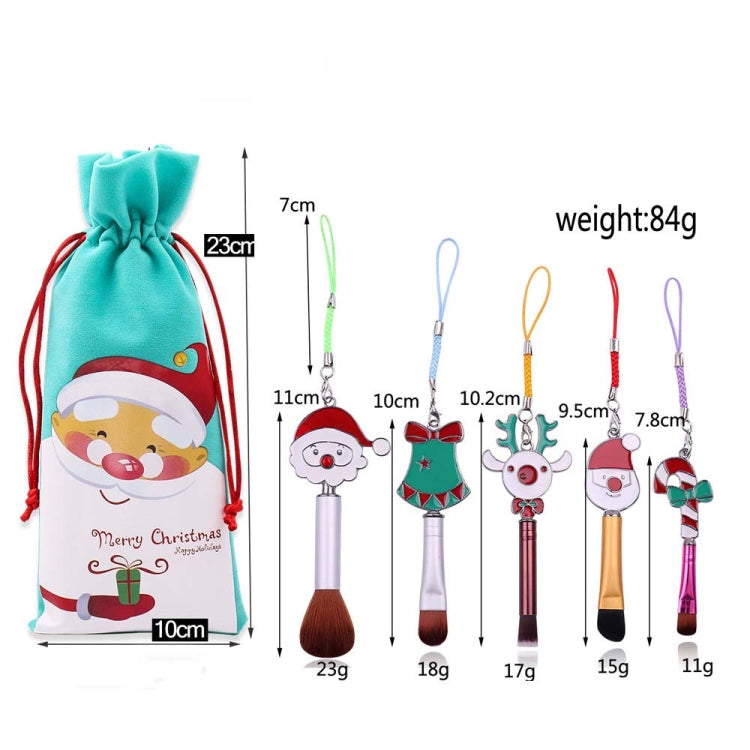 Christmas Makeup Brush Gift Elk Beginner Set Beauty Tool Set, Specification:Five Shorts 3-Double Sided - Makeup Brushes by PMC Jewellery | Online Shopping South Africa | PMC Jewellery