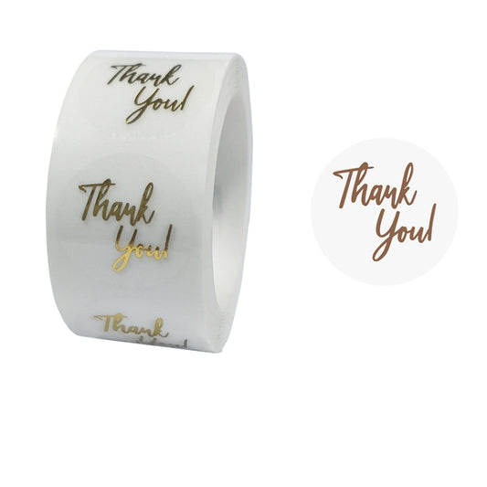 3 PCS Bronzing Thank You Baking Sticker Gift Decoration Label, Size: 2.5cm/1inch E-01 - Sticker & Tags by PMC Jewellery | Online Shopping South Africa | PMC Jewellery