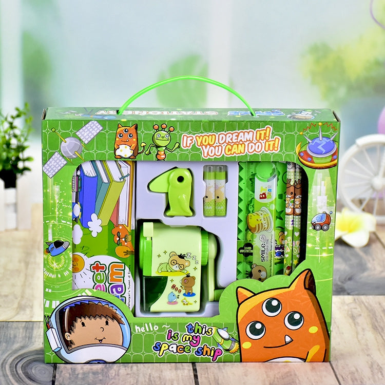 Stationery Set Pencil Case Pencil Sharpener School Supplies For Children(Green) - Pencil Sharpener by HUIJIE | Online Shopping South Africa | PMC Jewellery