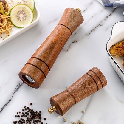 Wood Pepper Grinder Kitchen Household Manual Solid Pepper Powder Black Pepper Mill Grinder Bottle Seasoning Jar, Specification: 5 inch - Stirrer & Squeezer by PMC Jewellery | Online Shopping South Africa | PMC Jewellery