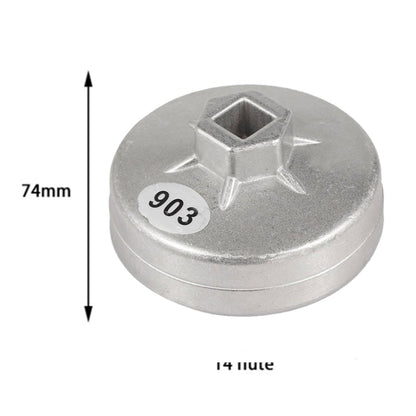 903 74mm 14 Flute Aluminum Oil Filter Wrench Socket Remover Tool for BMW AUDI Benz - Hand Tool Sets by PMC Jewellery | Online Shopping South Africa | PMC Jewellery