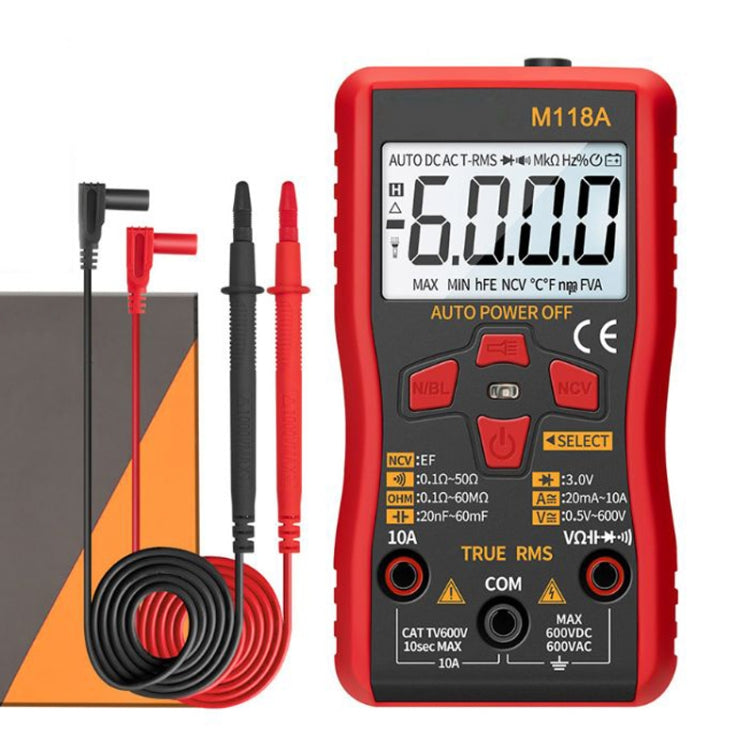 ANENG M118A High-Precision Automatic Range Multimeter Multi-Function Small Electrician Instrumentation Digital Universal Meter - Digital Multimeter by ANENG | Online Shopping South Africa | PMC Jewellery