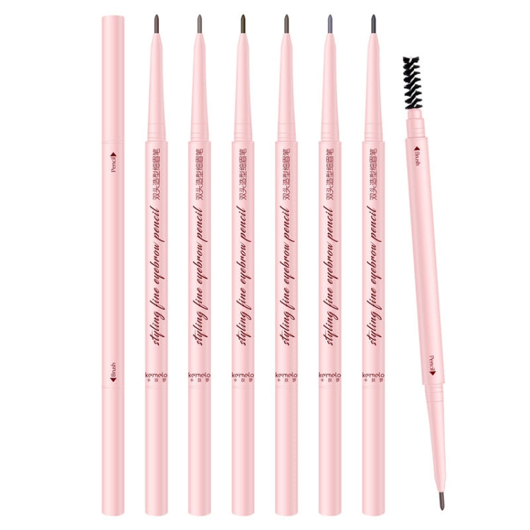 4 PCS Kemelo Double-Headed Automatic Rotating Eyebrow Pencil Waterproof Sweat-Proof Non-Fading Thin Core Eyebrow Pencil(05 Temperament Soot) - Eyes by PMC Jewellery | Online Shopping South Africa | PMC Jewellery