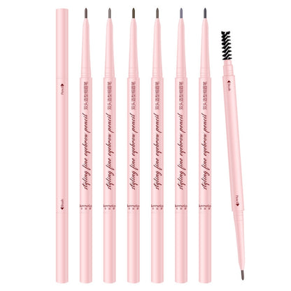 4 PCS Kemelo Double-Headed Automatic Rotating Eyebrow Pencil Waterproof Sweat-Proof Non-Fading Thin Core Eyebrow Pencil(02Vitality Milk Tea) - Eyes by PMC Jewellery | Online Shopping South Africa | PMC Jewellery