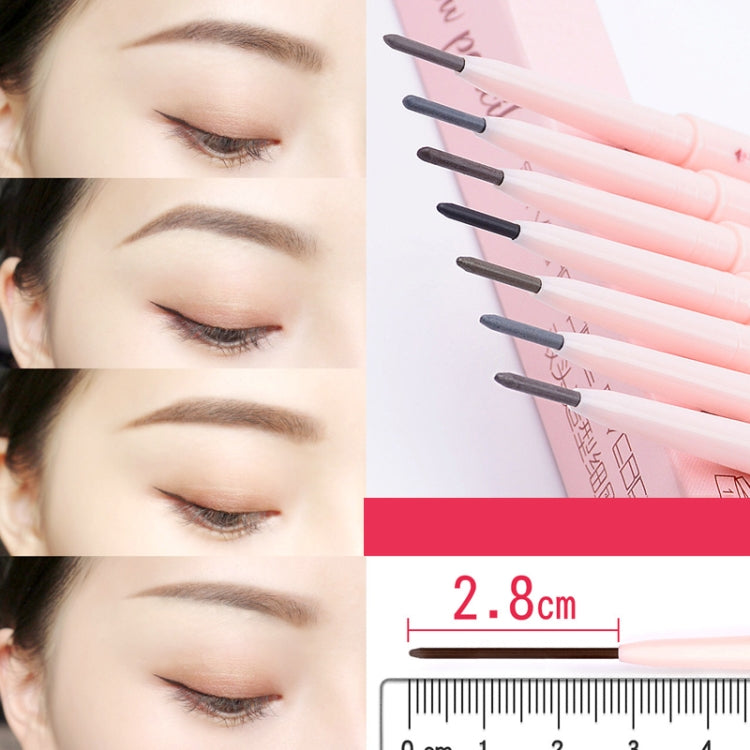 4 PCS Kemelo Double-Headed Automatic Rotating Eyebrow Pencil Waterproof Sweat-Proof Non-Fading Thin Core Eyebrow Pencil(05 Temperament Soot) - Eyes by PMC Jewellery | Online Shopping South Africa | PMC Jewellery