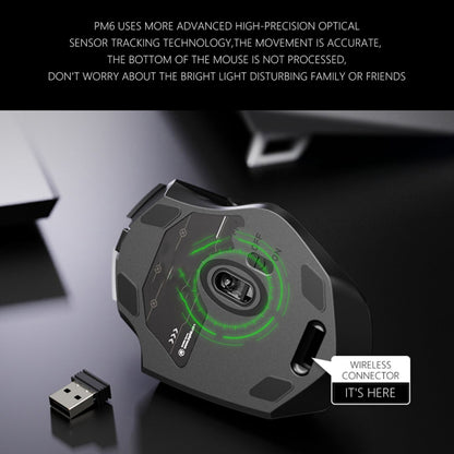 Inphic PM6 6 Keys 1000/1200/1600 DPI Home Gaming Wireless Mechanical Mouse, Colour: Gray Wireless Charging Silent Version - Wireless Mice by Inphic | Online Shopping South Africa | PMC Jewellery