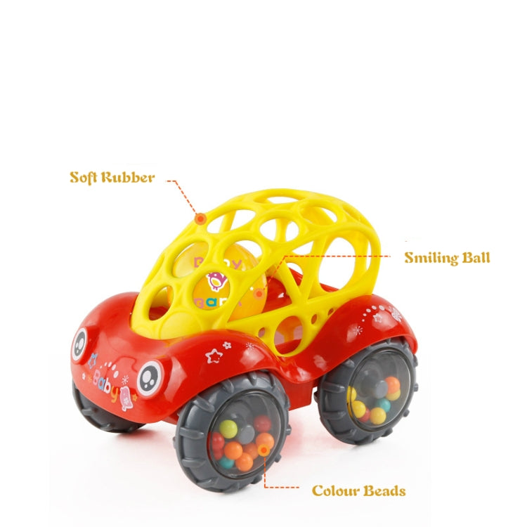 Soft Plastic Toy Car Inertial Slide With Colorful Ball Anti-fall Children Toy Car Baby Car Doll(Red) - Baby Toys by PMC Jewellery | Online Shopping South Africa | PMC Jewellery