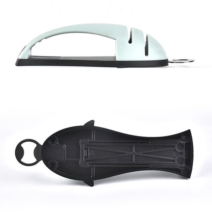 Multi-Function Fish Shape Knife Sharpener Tool Holder Diamond Tungsten Steel Knife Sharpener(Black) - Knife Sharpener by PMC Jewellery | Online Shopping South Africa | PMC Jewellery
