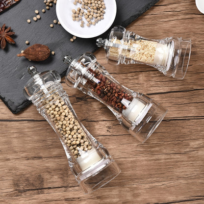 Acrylic Transparent Pepper Grinder Manual Pepper Grinder Ceramic Core Multi-Purpose Seasoning Bottle, Specification: 6 Inch - Stirrer & Squeezer by PMC Jewellery | Online Shopping South Africa | PMC Jewellery