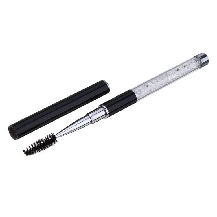 5 PCS Plastic Pole Eyelash Brush Rhinestone Pole With Pen Sleeve Spiral Eyelash Brush(Black) - Eyes by PMC Jewellery | Online Shopping South Africa | PMC Jewellery