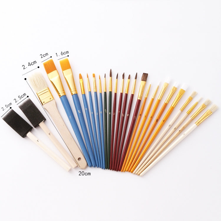 ZHU TING 25 PCS / Set Multifunctional Oil Paint Brush Gouache Watercolor Acrylic Paint Brush Student Painting Supplies - Art Supplies by ZHU TING | Online Shopping South Africa | PMC Jewellery