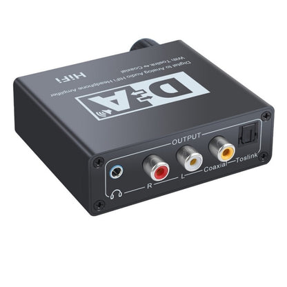 NK-C6 Optical Fiber To Analog Audio Converter Adjustable Volume Digital To Analog Decoder US Plug - Audio Receiver Transmitter by PMC Jewellery | Online Shopping South Africa | PMC Jewellery