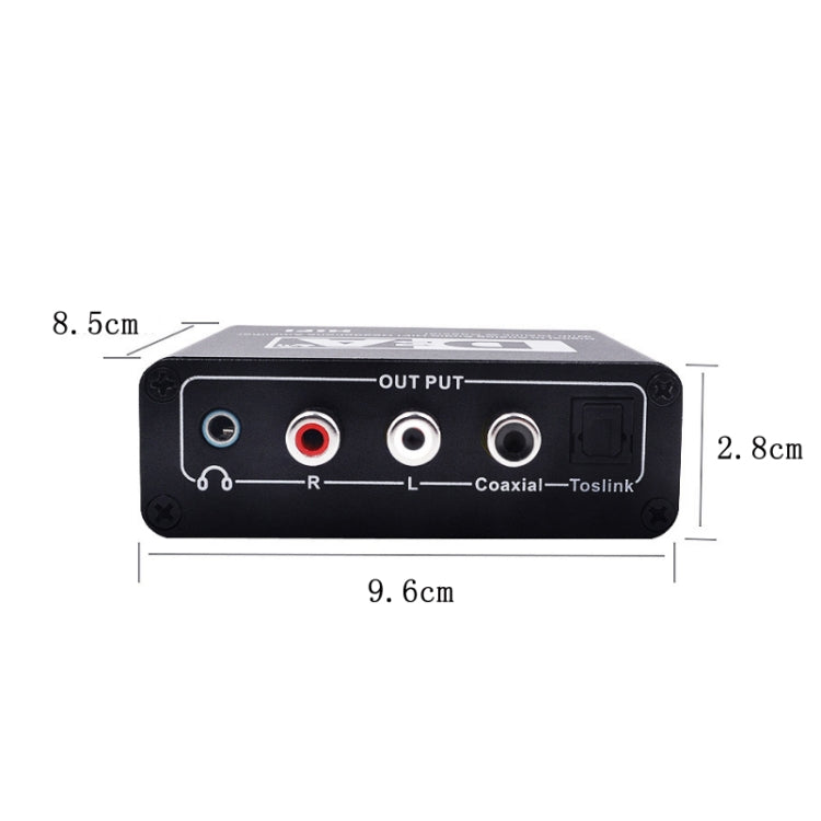 NK-C6 Optical Fiber To Analog Audio Converter Adjustable Volume Digital To Analog Decoder US Plug - Audio Receiver Transmitter by PMC Jewellery | Online Shopping South Africa | PMC Jewellery