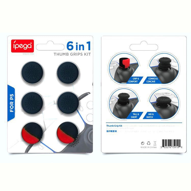 2 Set iPega PG-P5006 Handle Six In One Rocker Cap Game Handle Button Protection Cap Non-Slip Silicone Mushroom Cap For PS5 - Cases by iPega | Online Shopping South Africa | PMC Jewellery