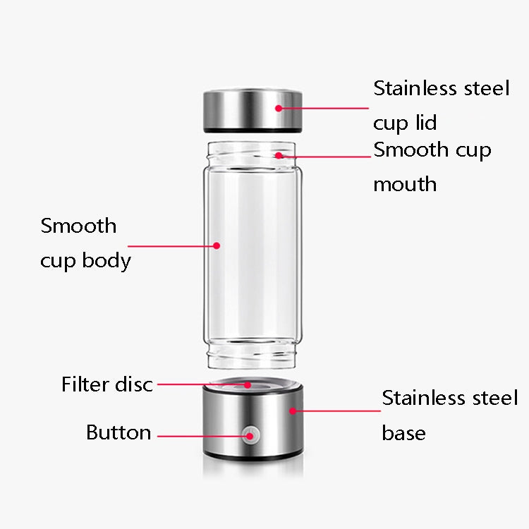 Portable Electrolyzed Water Cups Hydrogen-Rich Water Cups, Capacity: 420ml(Silver) - Vacuum Thermoses & Cups by PMC Jewellery | Online Shopping South Africa | PMC Jewellery