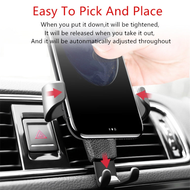 Car Air Vent Mount Gravity Phone Holder Universal Gravity Smartphone Support Black - Car Holders by PMC Jewellery | Online Shopping South Africa | PMC Jewellery