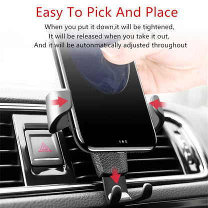 Car Air Vent Mount Gravity Phone Holder Universal Gravity Smartphone Support Black - Car Holders by PMC Jewellery | Online Shopping South Africa | PMC Jewellery