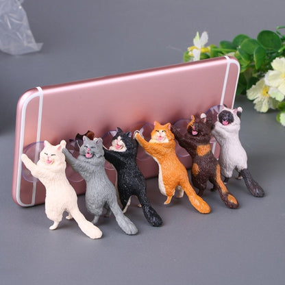 60 PCS Sucker Design Cute Cat Smartphone Holder(White) - Desktop Holder by PMC Jewellery | Online Shopping South Africa | PMC Jewellery