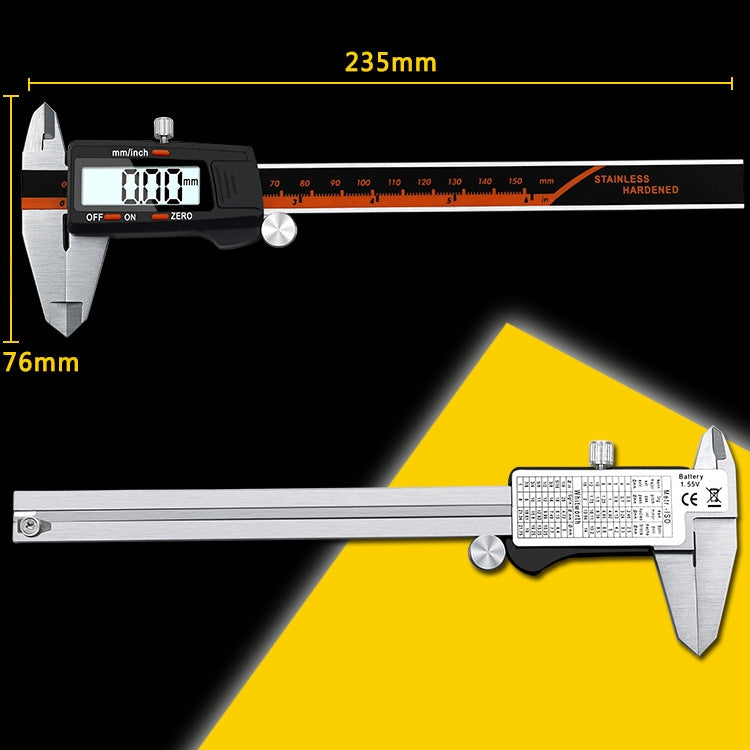 0-150mm Plastic Meter Stainless Steel Body Digital Display Electronic High-Precision Vernier Caliper, Specification: 2 Units of mm/inch - Measuring Tools by PMC Jewellery | Online Shopping South Africa | PMC Jewellery