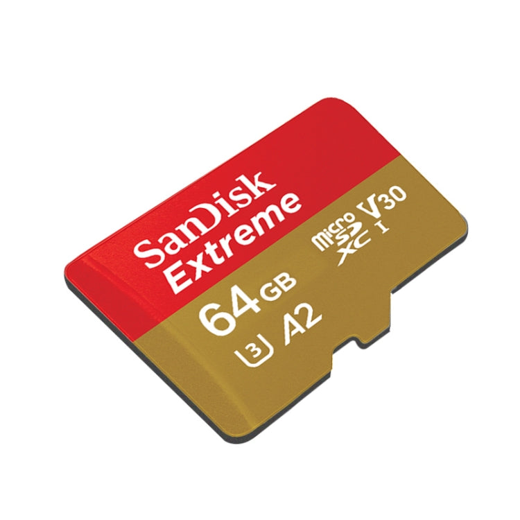 SanDisk U3 High-Speed Micro SD Card  TF Card Memory Card for GoPro Sports Camera, Drone, Monitoring 64GB(A2), Colour: Gold Card - Micro SD Card by SanDisk | Online Shopping South Africa | PMC Jewellery