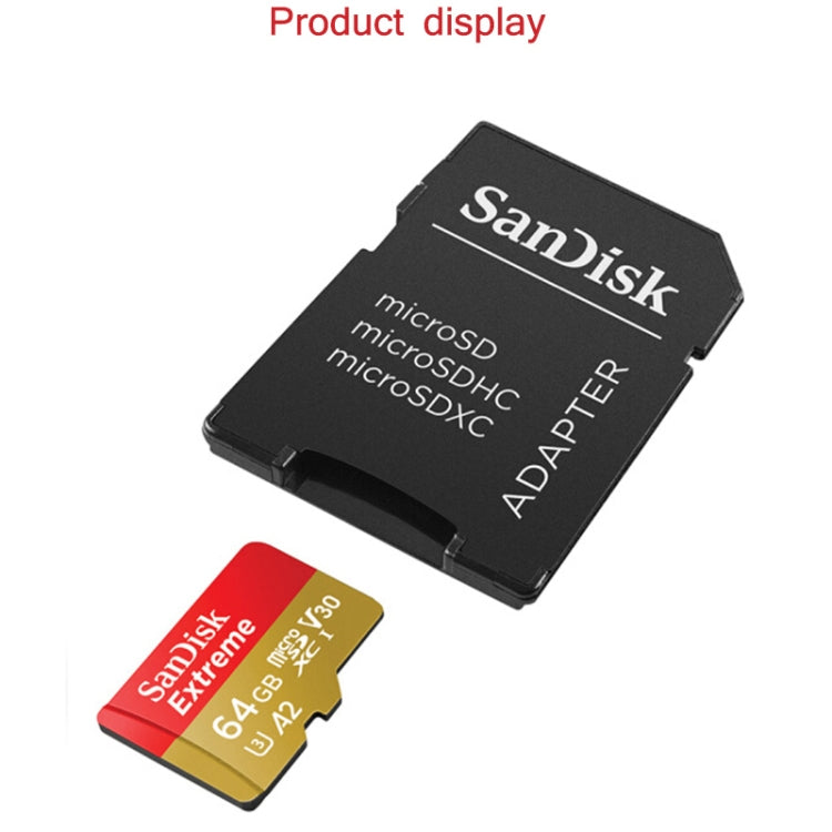 SanDisk U3 High-Speed Micro SD Card  TF Card Memory Card for GoPro Sports Camera, Drone, Monitoring 64GB(A2), Colour: Gold Card - Micro SD Card by SanDisk | Online Shopping South Africa | PMC Jewellery