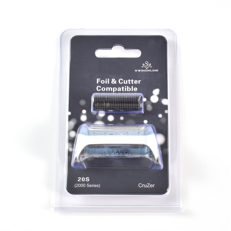 2 PCS 20S Razor Blade Mesh Cutter Head For Braun(Silver) - Accessories by PMC Jewellery | Online Shopping South Africa | PMC Jewellery