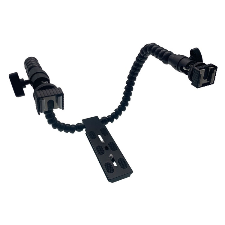 Flexible Dual Arm Hot Shoe Flash Bracket Mount Holder Bracket - Stand Bracket by PMC Jewellery | Online Shopping South Africa | PMC Jewellery