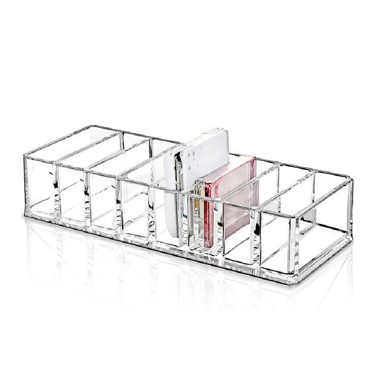 2 PCS Acrylic Lipstick Shelf Powder Storage Box Transparent Eyeshadow Makeup Shelf Makeup Box(Transparent) - Storage Boxes by PMC Jewellery | Online Shopping South Africa | PMC Jewellery