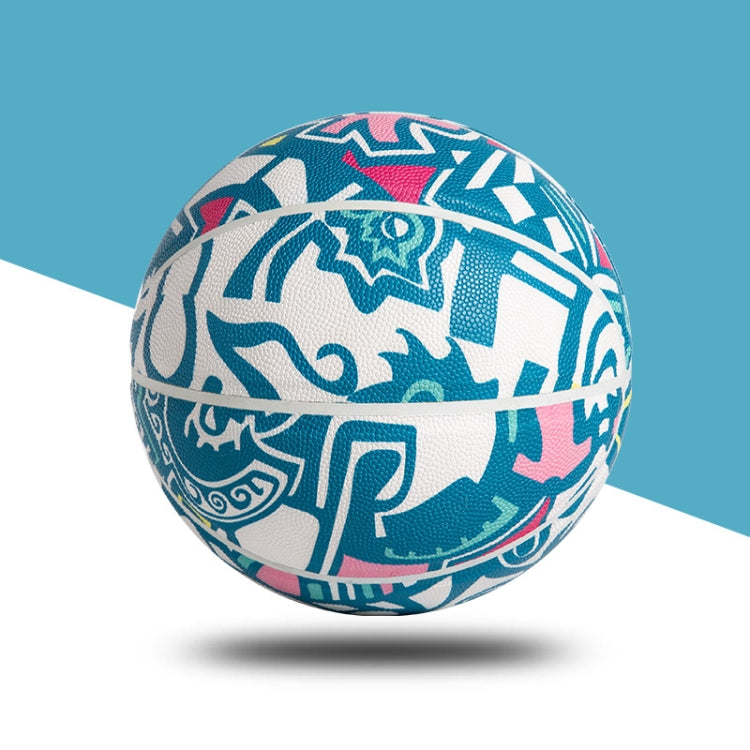 MILACHIC Number 7 Standard Ball Printed Non-Slip Wear-Resistant Outdoor Basketball(Blue) - Balls by MILACHIC | Online Shopping South Africa | PMC Jewellery