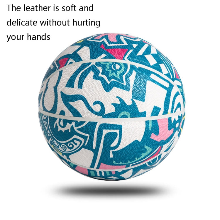 MILACHIC Number 7 Standard Ball Printed Non-Slip Wear-Resistant Outdoor Basketball(Blue) - Balls by MILACHIC | Online Shopping South Africa | PMC Jewellery