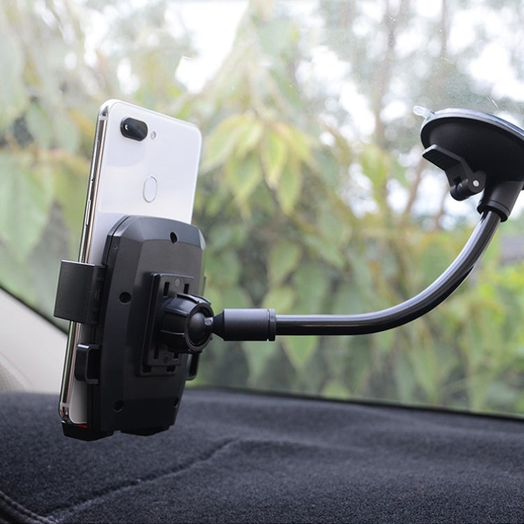 Car Windshield Automatic Lock Phone Holder(Black) - Car Holders by PMC Jewellery | Online Shopping South Africa | PMC Jewellery