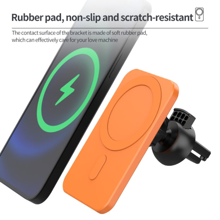 N16 10W Car Air Outlet + Suction Cup Magsafe Magnetic Phone Universal Wireless Charger Holder(Black) - Wireless Charger Holders by PMC Jewellery | Online Shopping South Africa | PMC Jewellery