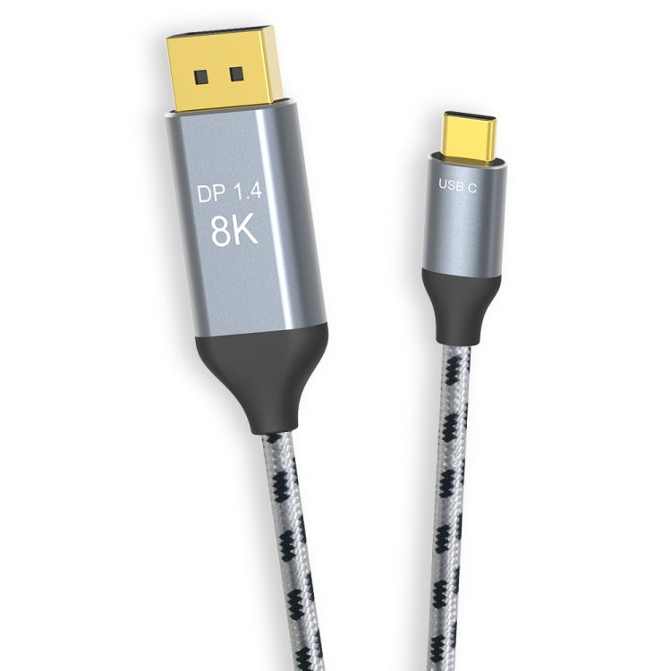 Braided 1m 8K USB-C / Type-C To DisplayPort1.4  Adapter Connect Cable -  by PMC Jewellery | Online Shopping South Africa | PMC Jewellery