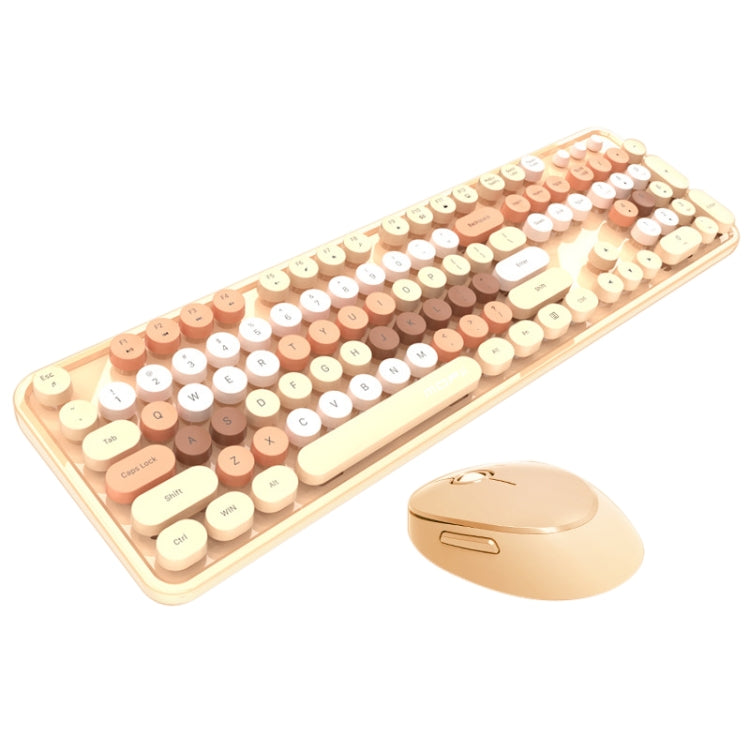 Mofii Sweet Wireless Keyboard And Mouse Set Girls Punk Keyboard Office Set, Colour: Milk Tea Mixed Color - Wireless Keyboard by Mofii | Online Shopping South Africa | PMC Jewellery