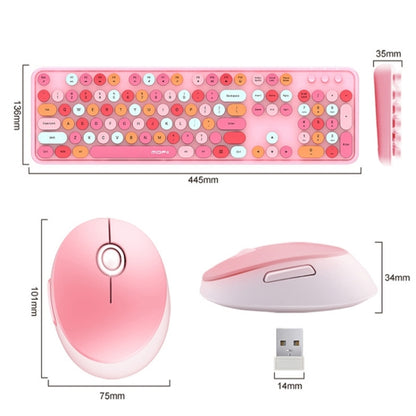 Mofii Sweet Wireless Keyboard And Mouse Set Girls Punk Keyboard Office Set, Colour: Milk Tea Mixed Color - Wireless Keyboard by Mofii | Online Shopping South Africa | PMC Jewellery