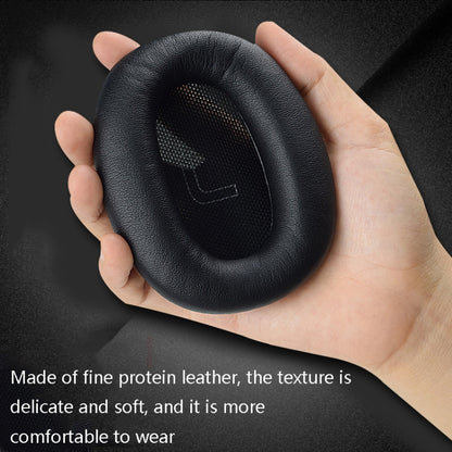 1 Pair Protein Skin Leather Headest Sponge Earmuffs For Edifier W820BT / W808BT / K815 / K815PG1 / H840 / K800 / K830(Black) - Earmuff & Pad by PMC Jewellery | Online Shopping South Africa | PMC Jewellery