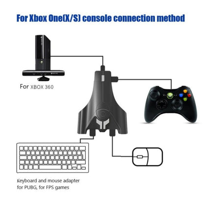 PGNS09301 The Keyboard And Mouse Converter Is Suitable For PS4 / XBOX ONE / Switch Lite(White Light) - Adapter & Cables by PMC Jewellery | Online Shopping South Africa | PMC Jewellery