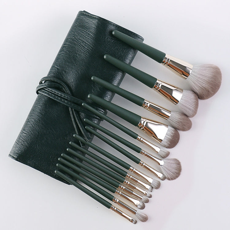 Soft Wooden Handle Makeup Brush Beauty Tools, Specification: With Strap Brush Bag - Makeup Brushes by PMC Jewellery | Online Shopping South Africa | PMC Jewellery