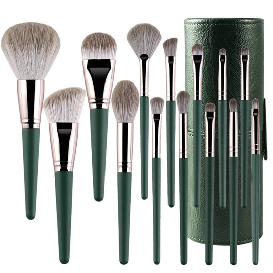 Soft Wooden Handle Makeup Brush Beauty Tools, Specification: With Brush Bucket - Makeup Brushes by PMC Jewellery | Online Shopping South Africa | PMC Jewellery