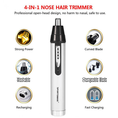 SPORTSMAN SM-418 Electric Mini Shaving Eyebrows Hair Nose Hair Trimmer USB(White) - Electric Shavers by SPORTSMAN | Online Shopping South Africa | PMC Jewellery