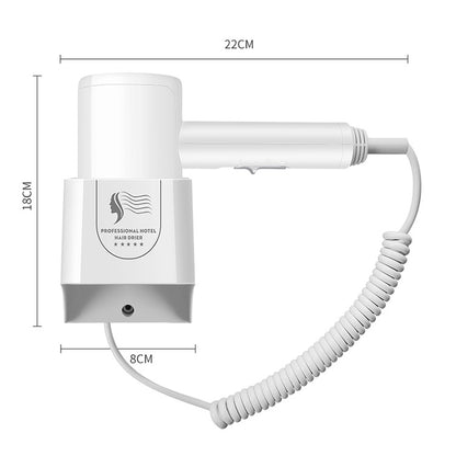 Hotel Hair Dryer Wall Mount High Power Hair Dryer Household Hair Cylinder Dryer, CN Plug(Hotel Hairdryer White) - Hair Dryers & Accessories by PMC Jewellery | Online Shopping South Africa | PMC Jewellery