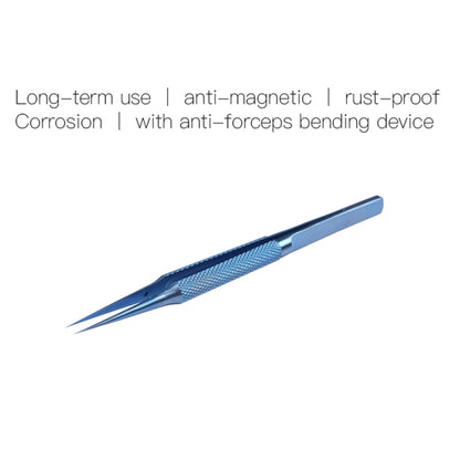 Kaisi Titanium Alloy Tweezers Repair Fingerprint Fly Line Phone Motherboard Precise Antimagnetic Electronics Tweezers(Straight BT-11) - Tweezers by Kaisi | Online Shopping South Africa | PMC Jewellery