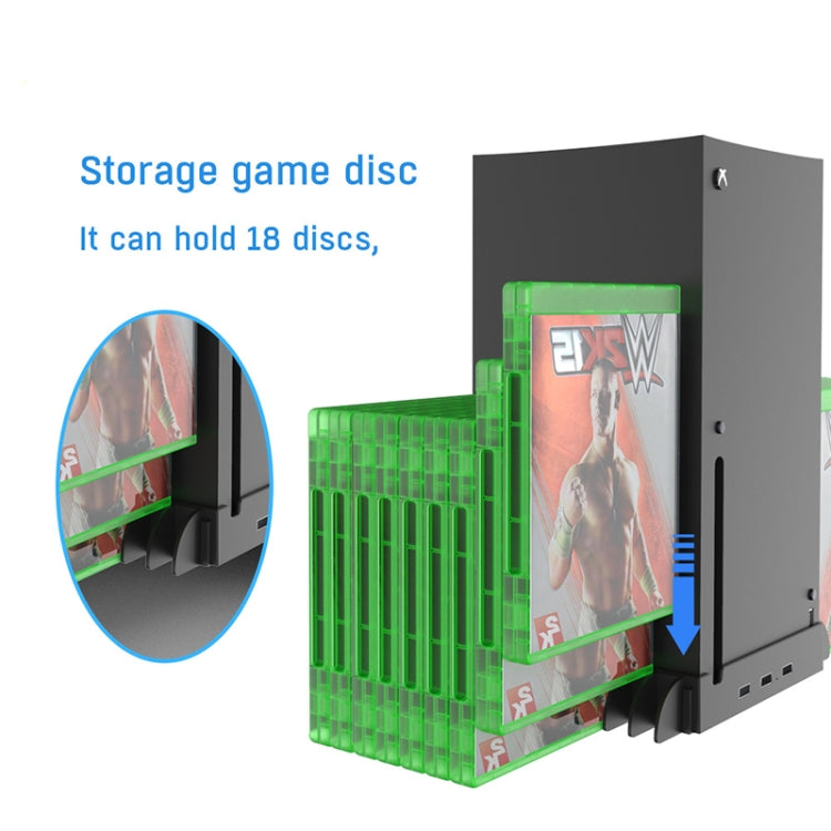 JYS X133 Multi-Function Cooling Base + Game Disc Storage For XBOXSeries X Host(Black) - Holder by JYS | Online Shopping South Africa | PMC Jewellery