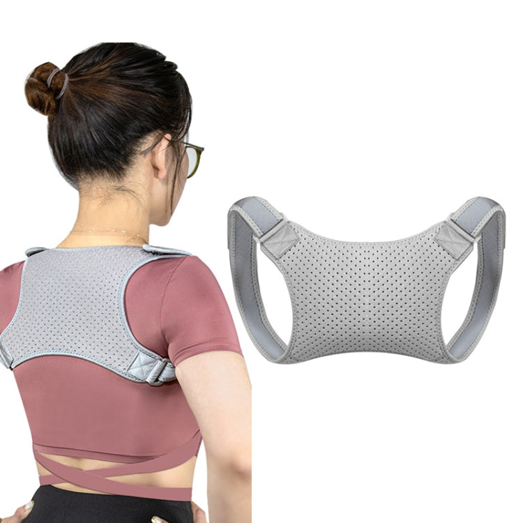 Adjustable Men And Women Invisible Back Correction Belt Adult And Child Hunchback Posture Correction Belt, Specification: Free Size(Gray) - Corrector by PMC Jewellery | Online Shopping South Africa | PMC Jewellery