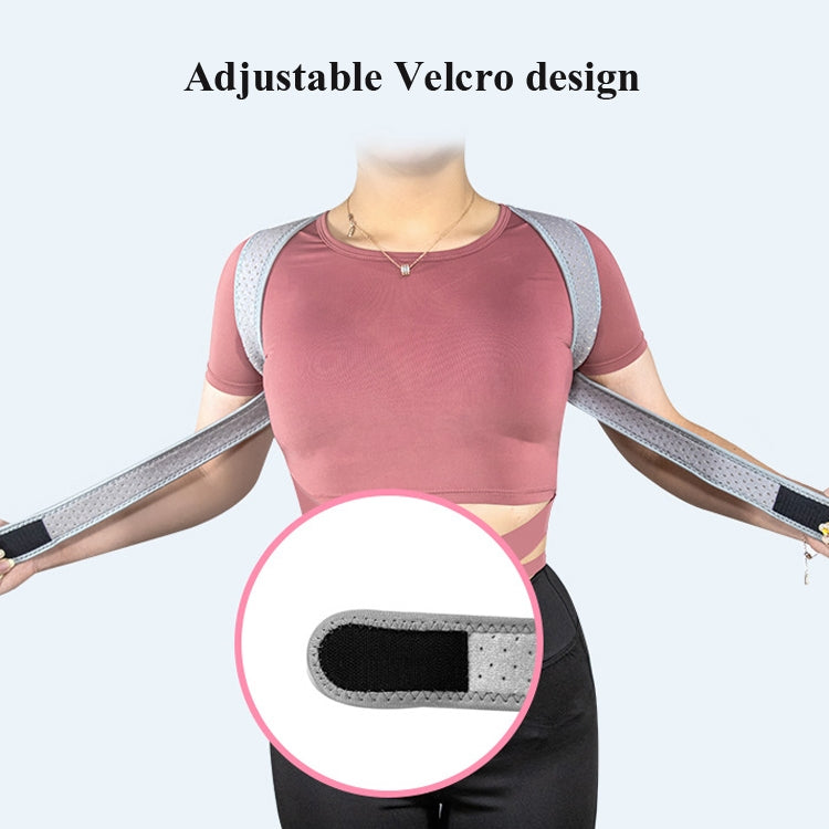 Adjustable Men And Women Invisible Back Correction Belt Adult And Child Hunchback Posture Correction Belt, Specification: Free Size(Gray) - Corrector by PMC Jewellery | Online Shopping South Africa | PMC Jewellery