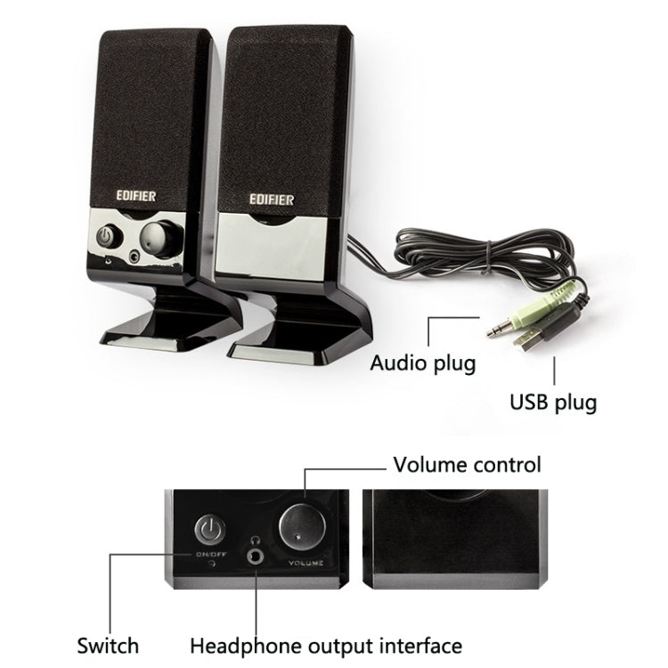 Edifier R10U Mini USB Laptop Speaker(Black) -  by Edifier | Online Shopping South Africa | PMC Jewellery