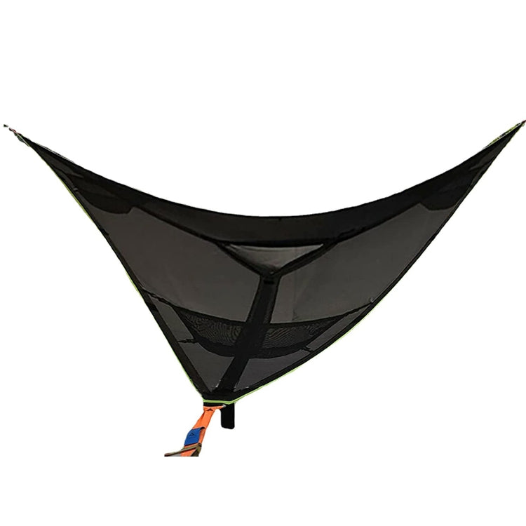 2.8m Family Outdoor Portable Aerial Tent Multi-person Camping Triangle Hammock(Black) - Hammocks by PMC Jewellery | Online Shopping South Africa | PMC Jewellery