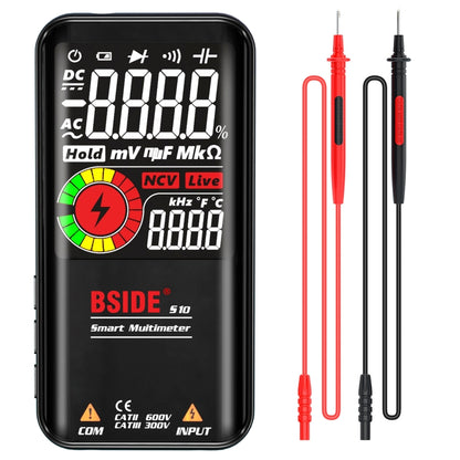 BSIDE Digital Multimeter 9999 Counts LCD Color Display DC AC Voltage Capacitance Diode Meter, Specification: S10 Dry Battery Version (Black) - Digital Multimeter by BSIDE | Online Shopping South Africa | PMC Jewellery